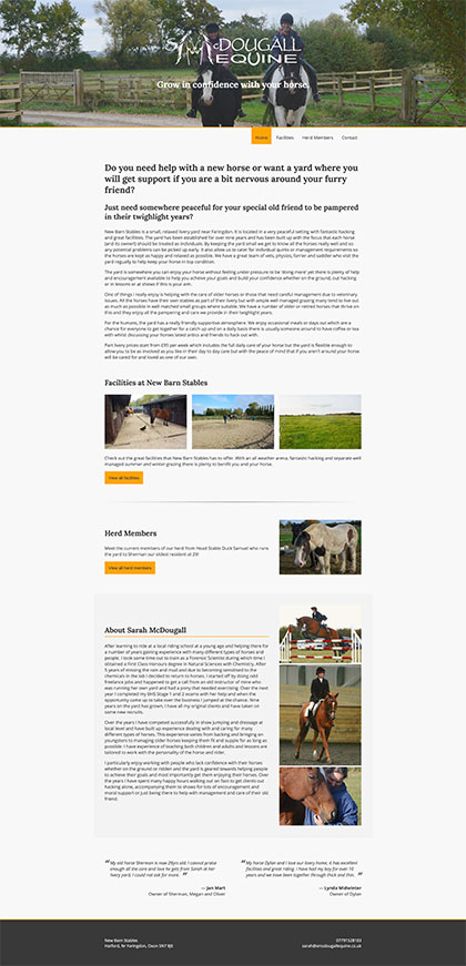 Website desktop layout